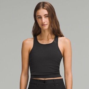 Lululemon Ebb to Street Tank Cropped Size 4 Black